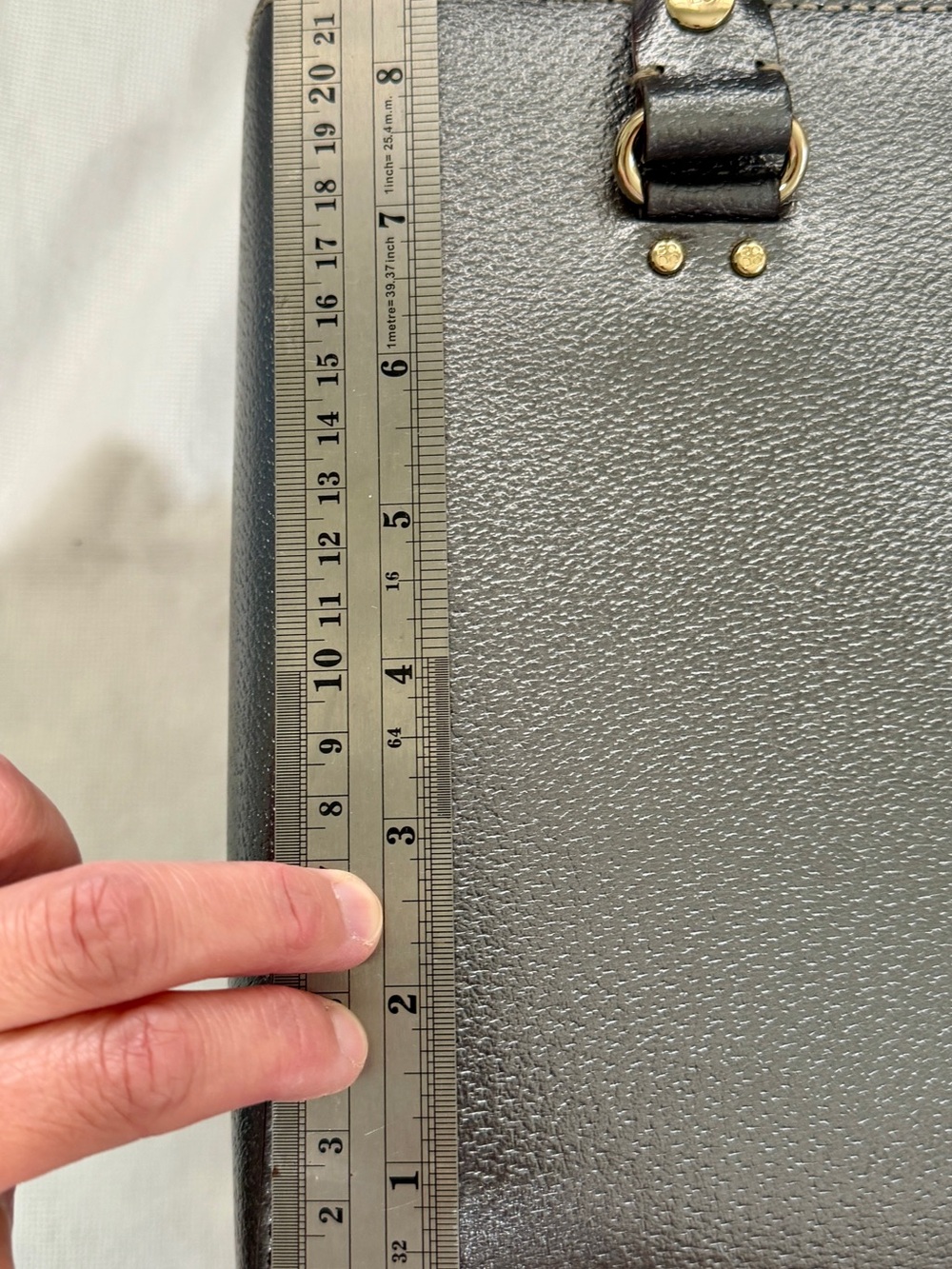 Kate Spade gunmetal Pebbled Leather Structured Tote like new! - Picture 8 of 8